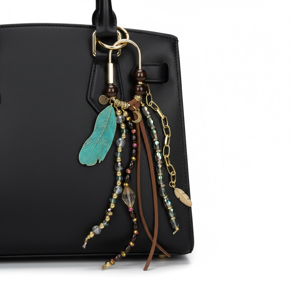 Feather Moon Clip Charm