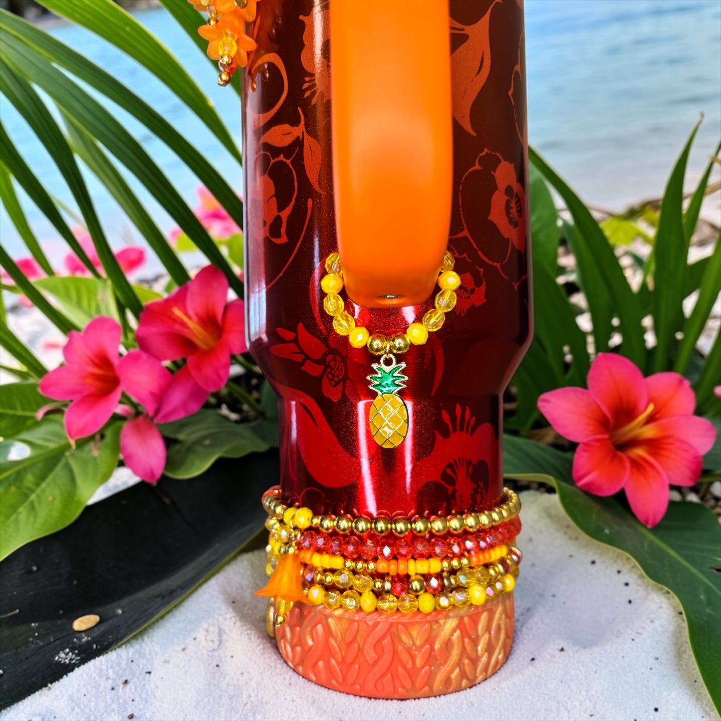 Tropicoqueta Karol G Pineapple Magnetic Handle Charm