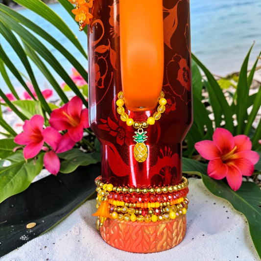 Tropicoqueta Karol G Pineapple Magnetic Handle Charm