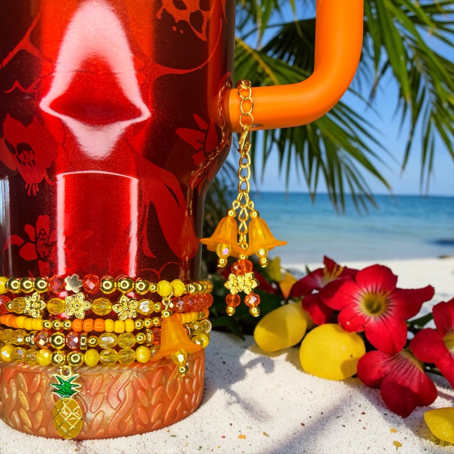 Tropicoqueta Karol G Flower Chain Charm