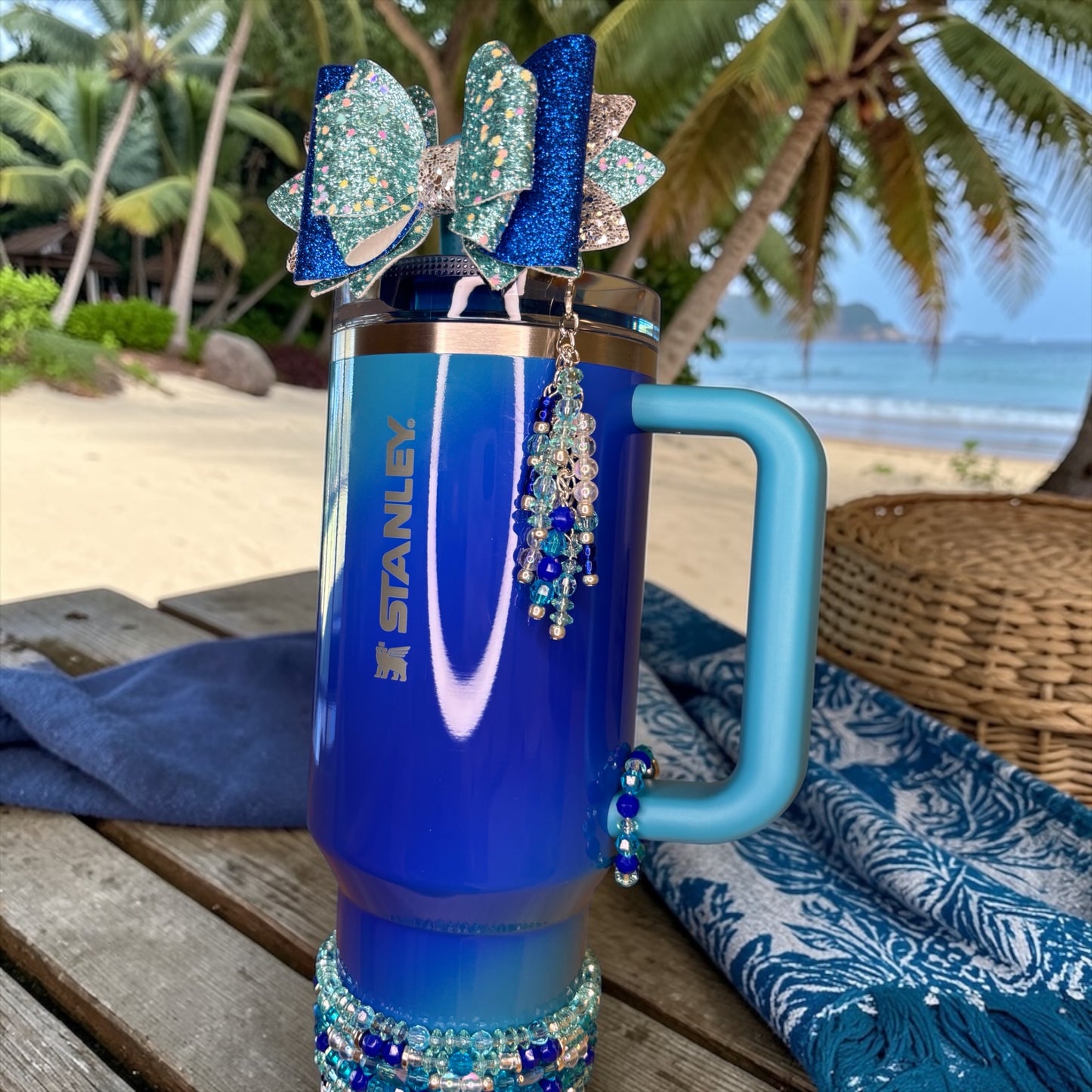 Sea Glass Aura Magnetic Handle Charm