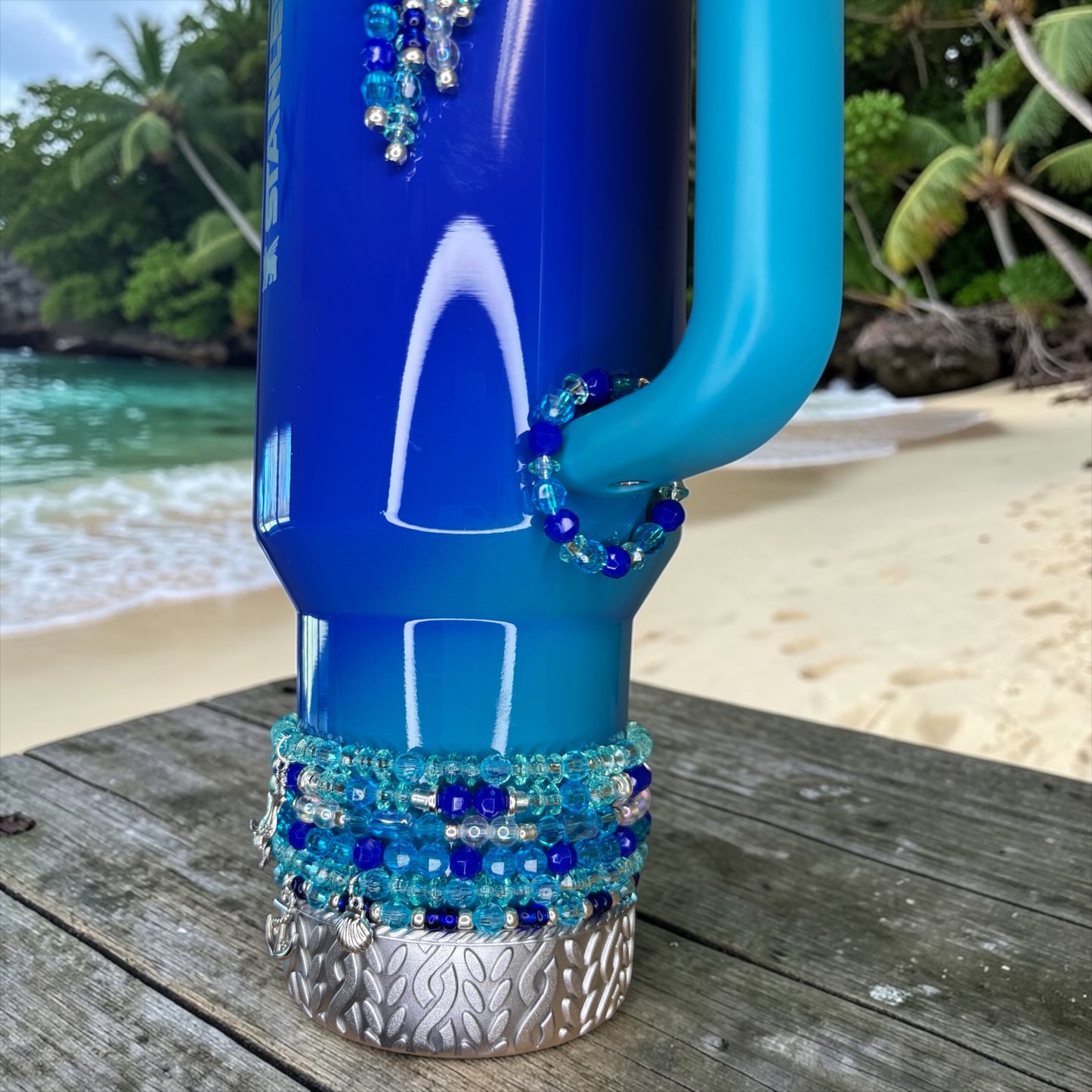 Sea Glass Aura Magnetic Handle Charm