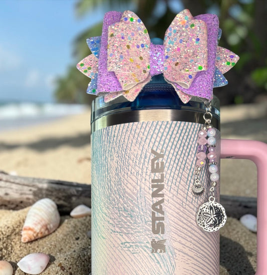 Sea Glass Plume Dangle Charm