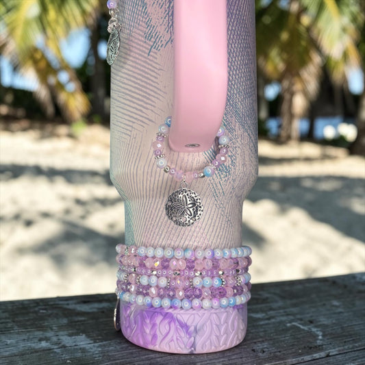 Sea Glass Plume Magnetic Handle Charm