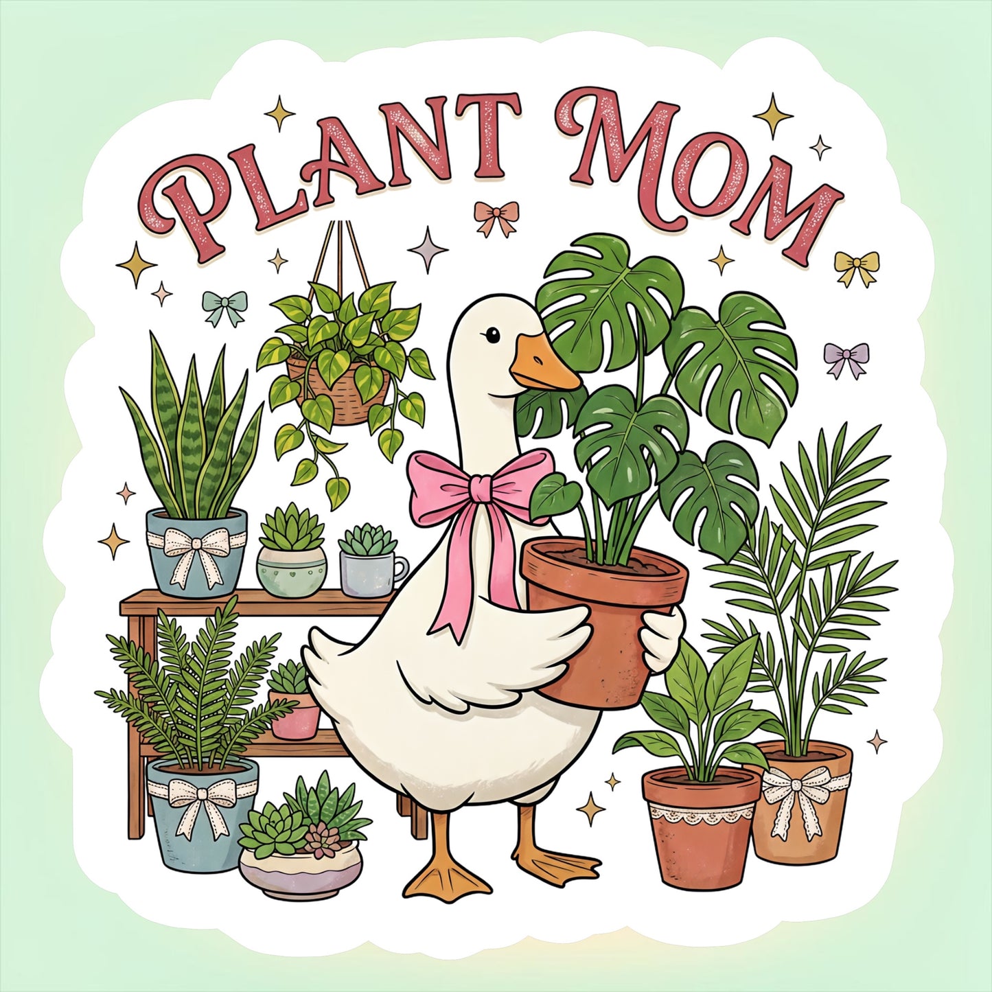 Goose Plant Mom Magnet