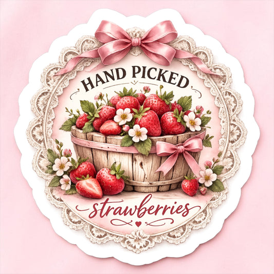 Handpicked Strawberries Magnet