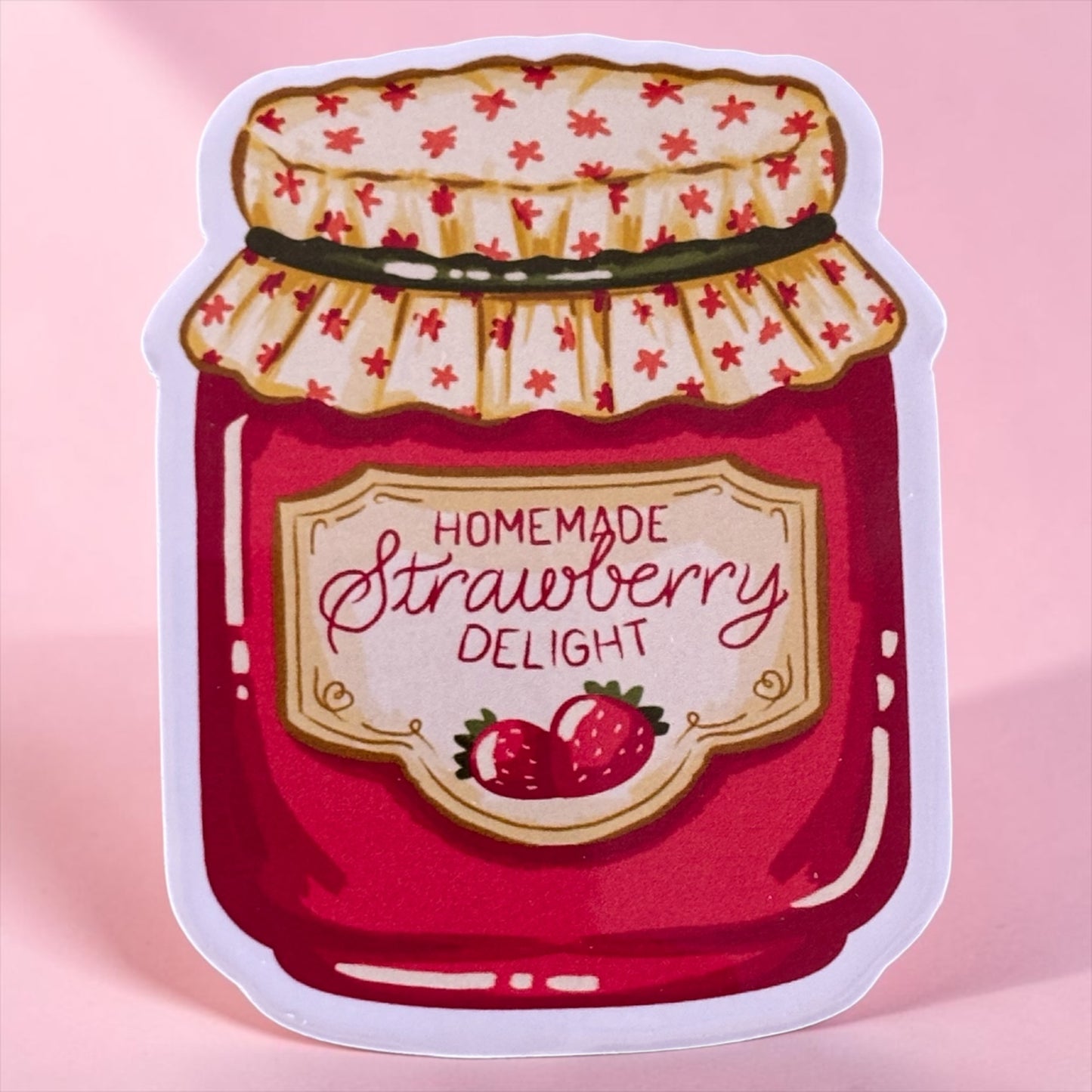 Strawberry Jam Jar Magnet