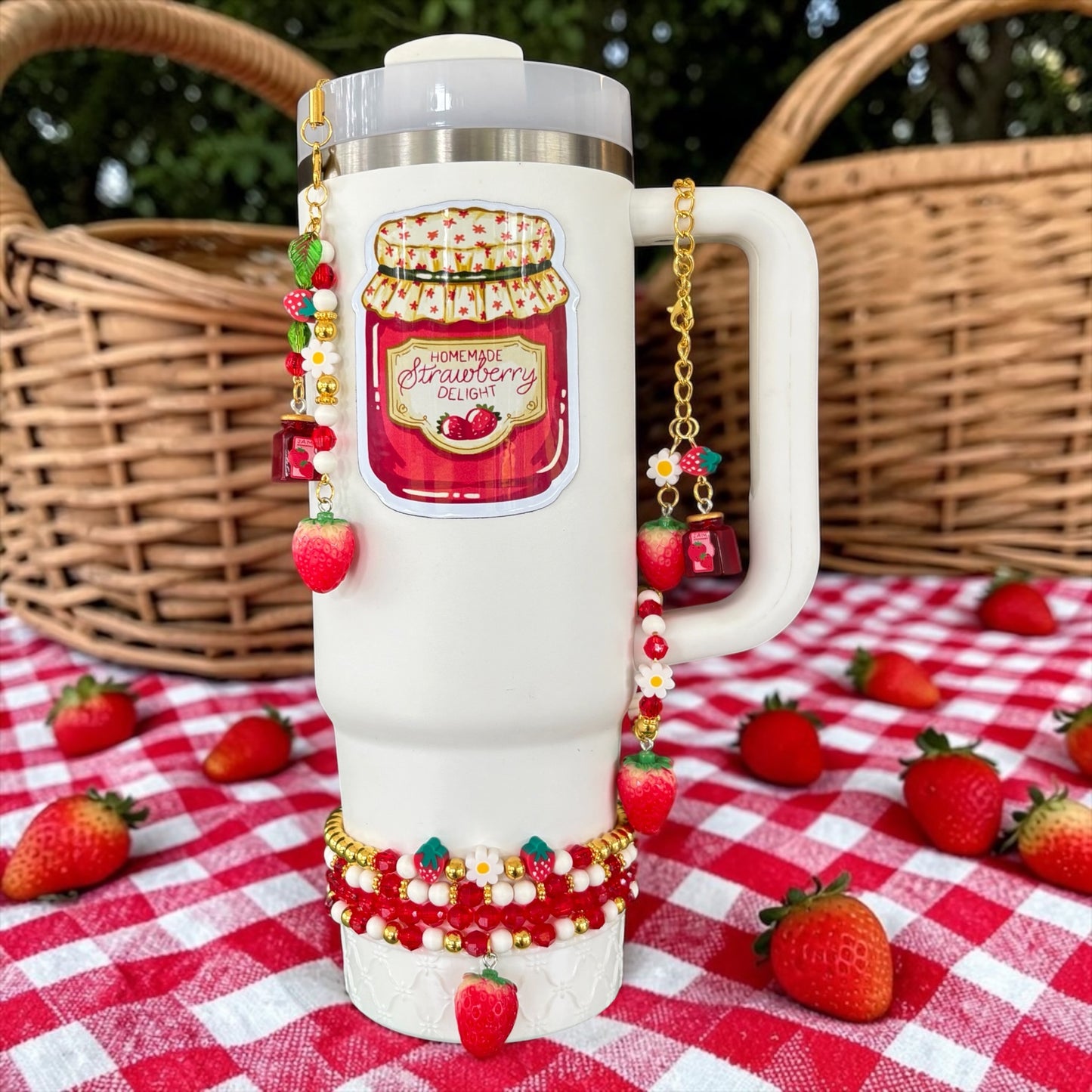 Summer Picnic Bracelets Wrist or Tumbler