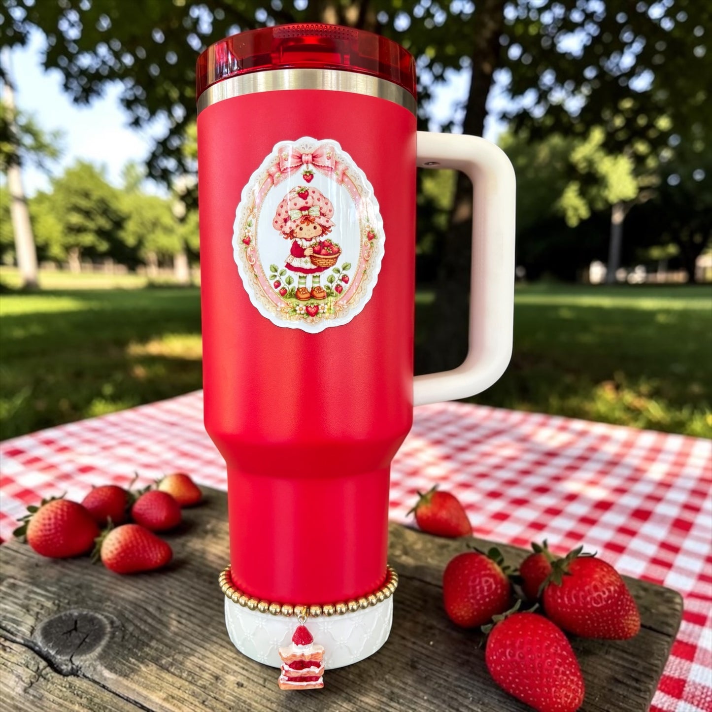 Strawberry Shortcake Bracelet Wrist or Tumbler