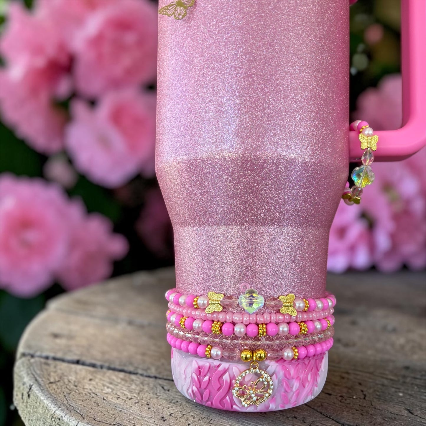 Pretty in Pink Bracelets Wrist or Tumbler