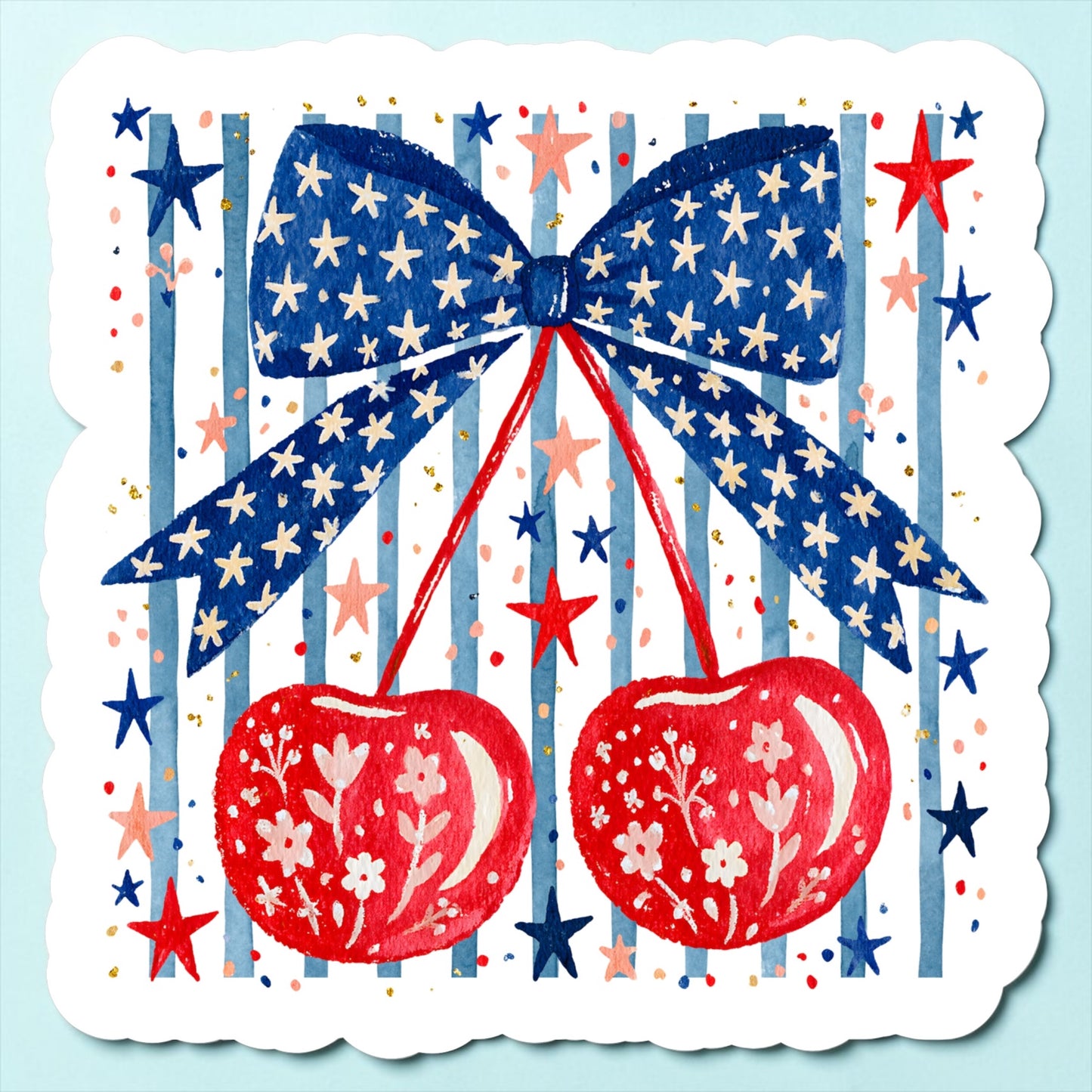 Patriotic Cherry Magnet