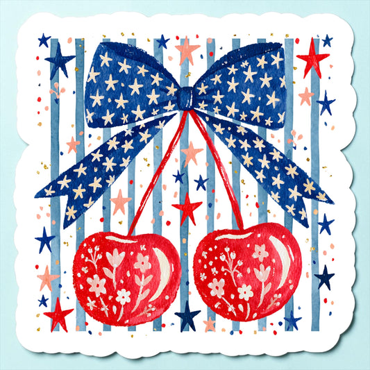 Patriotic Cherry Magnet