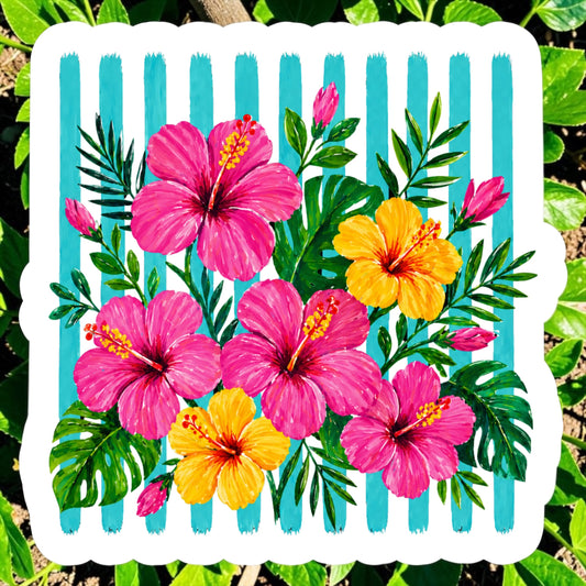 Tropical Hibiscus Magnet