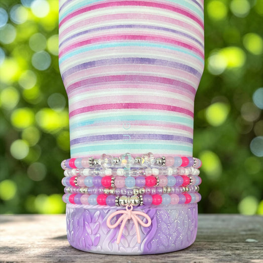 Pink Horizon Bracelets Wrist or Tumbler