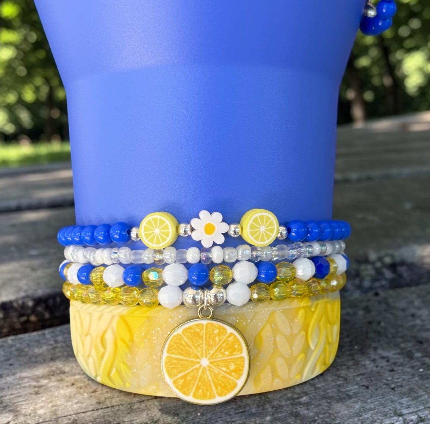 Lemon Berry Pop Bracelets Wrist or Tumbler