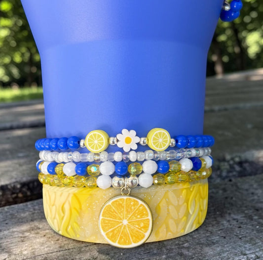 Lemon Berry Pop Bracelets Wrist or Tumbler