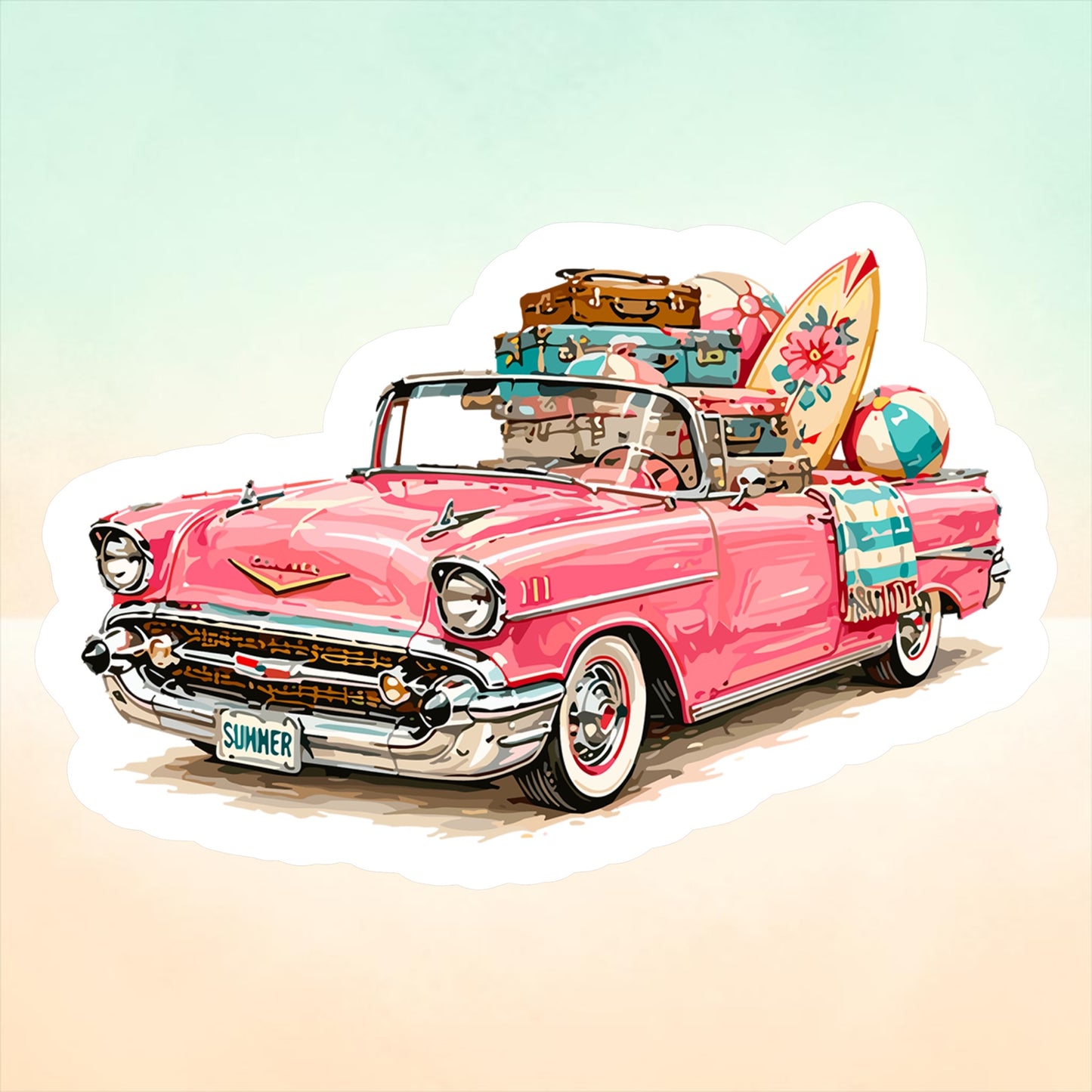 Pink Car Magnet