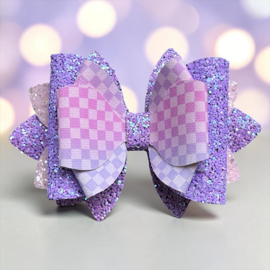 Periwinkle Haze Checkers Bow
