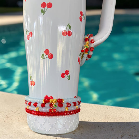 Cherry Ice Shaker Bracelets Wrist or Tumbler