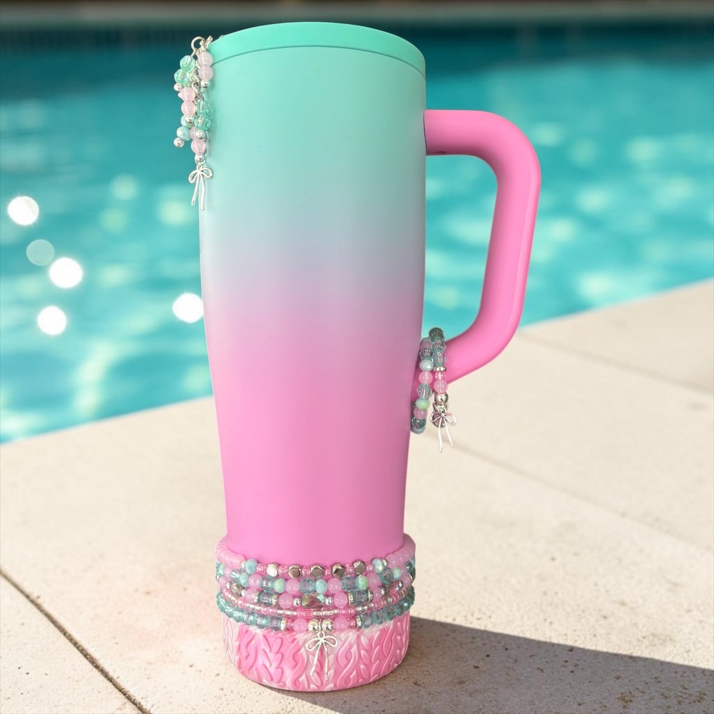 Pink to Mint Dangle Charm