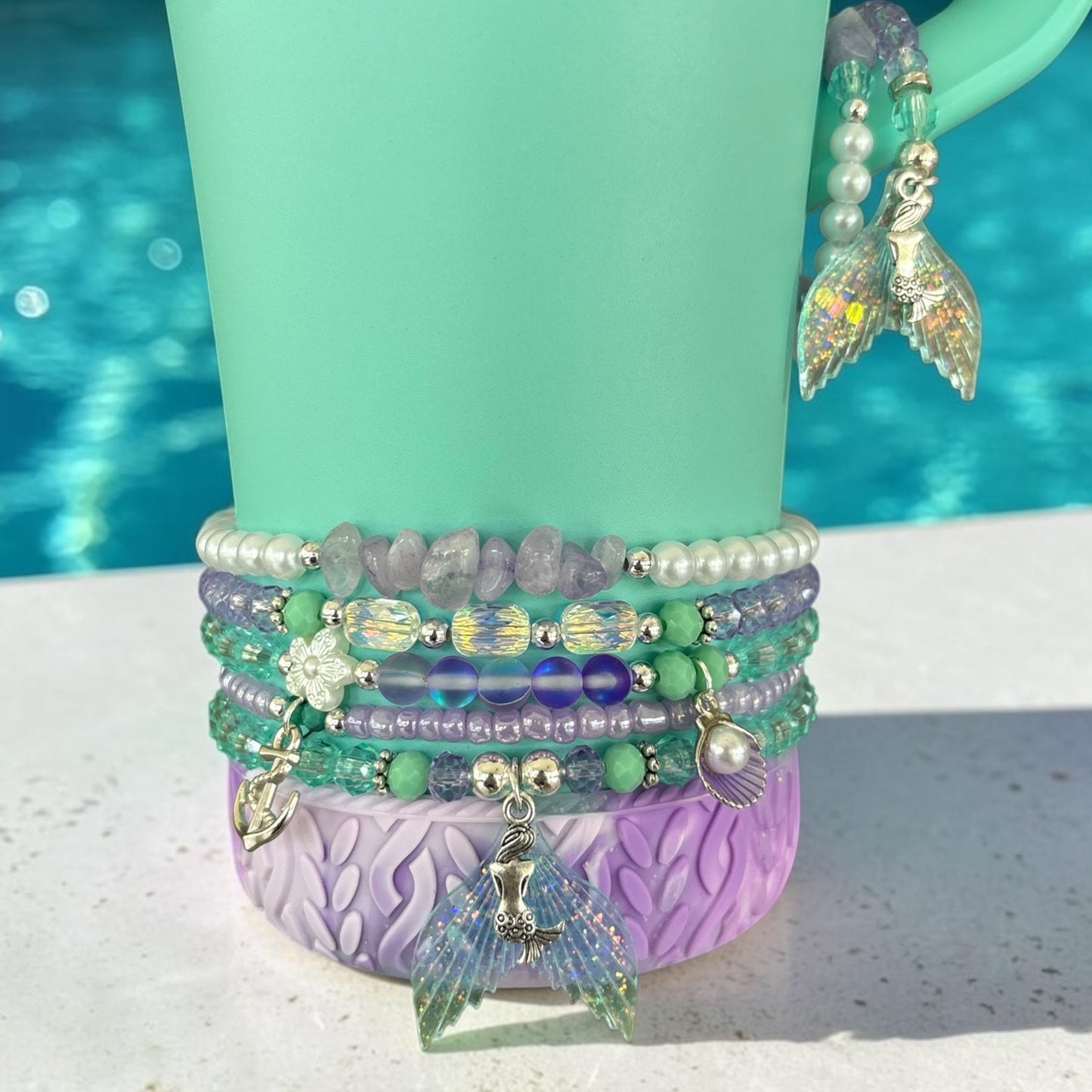 Mermaid Ombré Bracelets Wrist or Tumbler