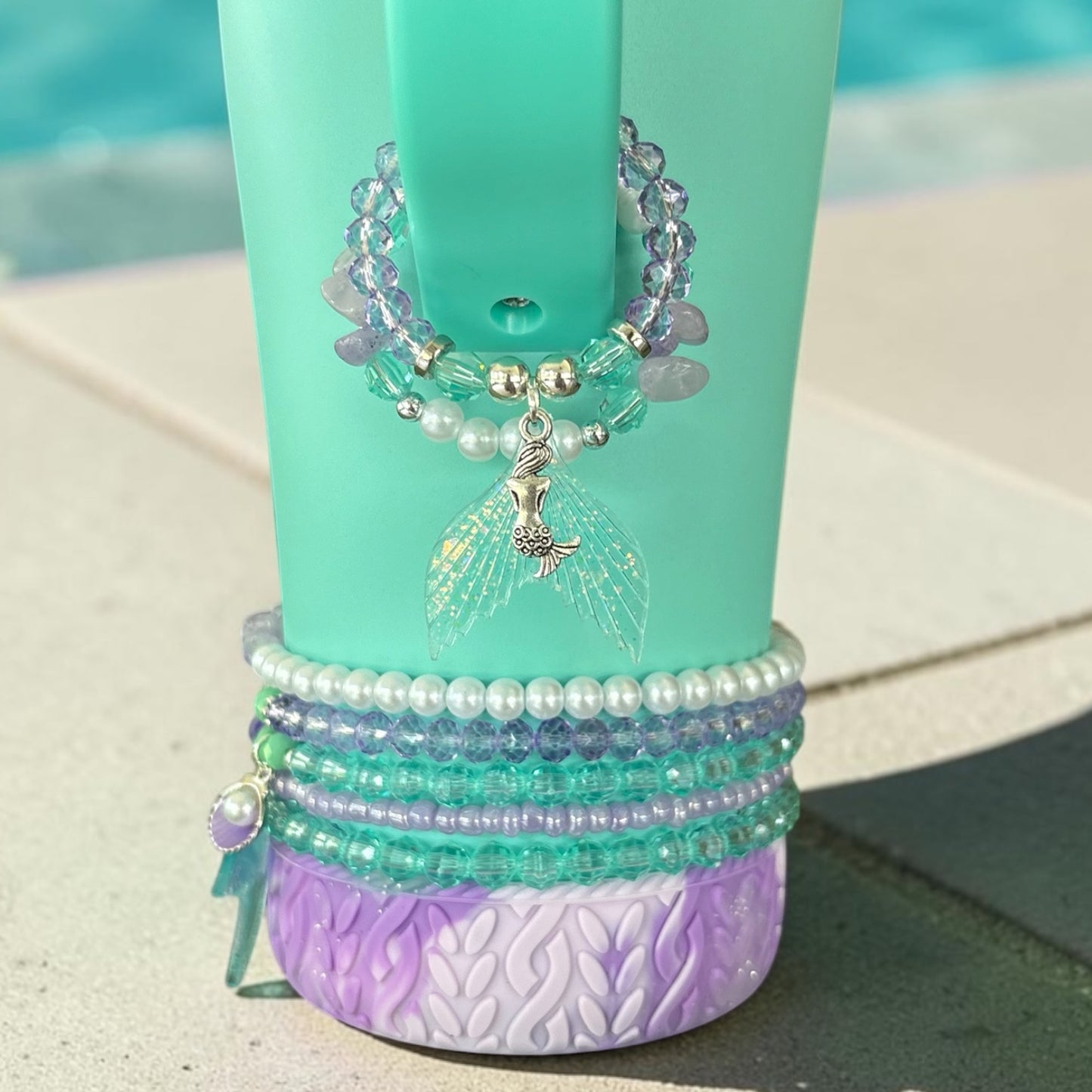 Mermaid Ombré Bracelets Wrist or Tumbler