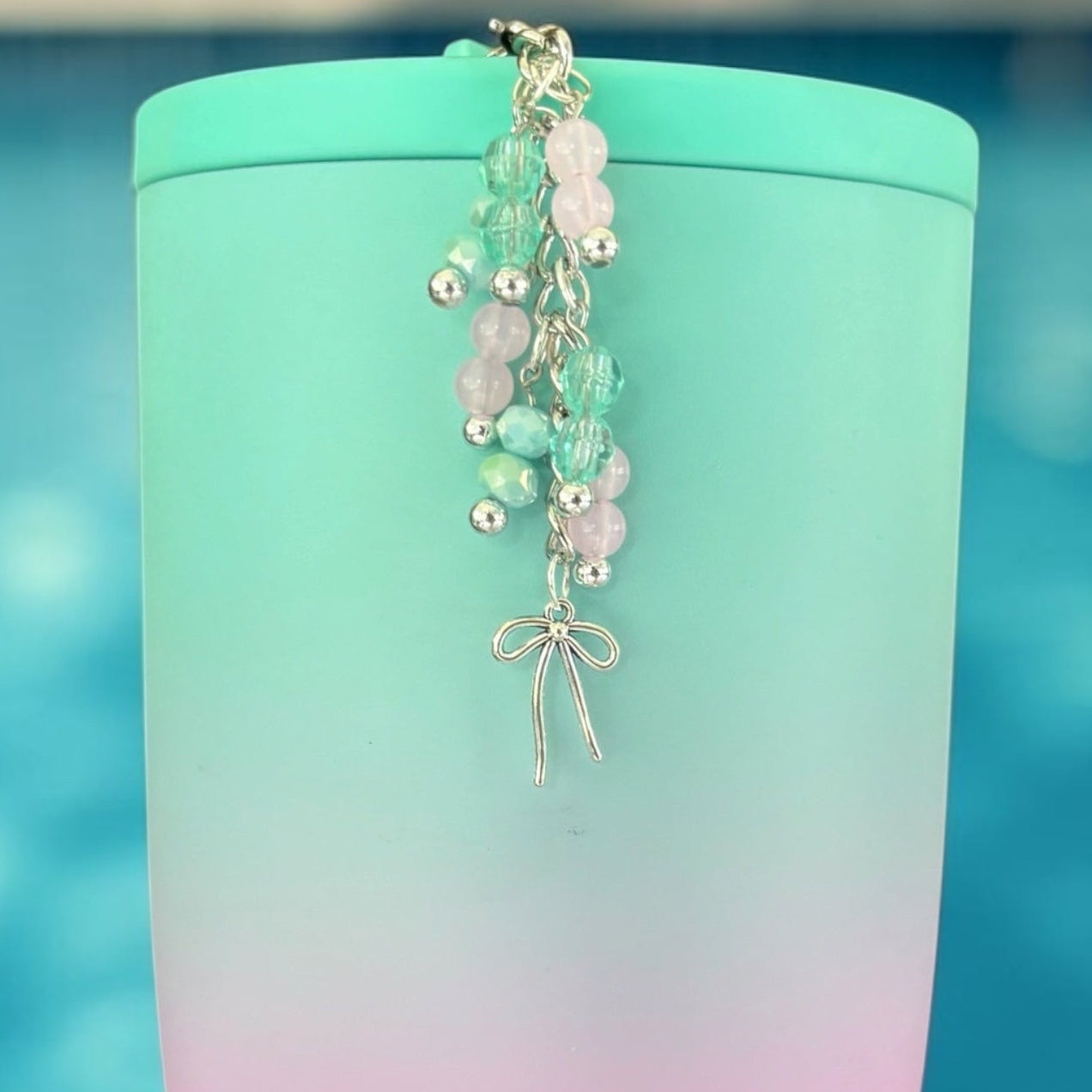Pink to Mint Dangle Charm