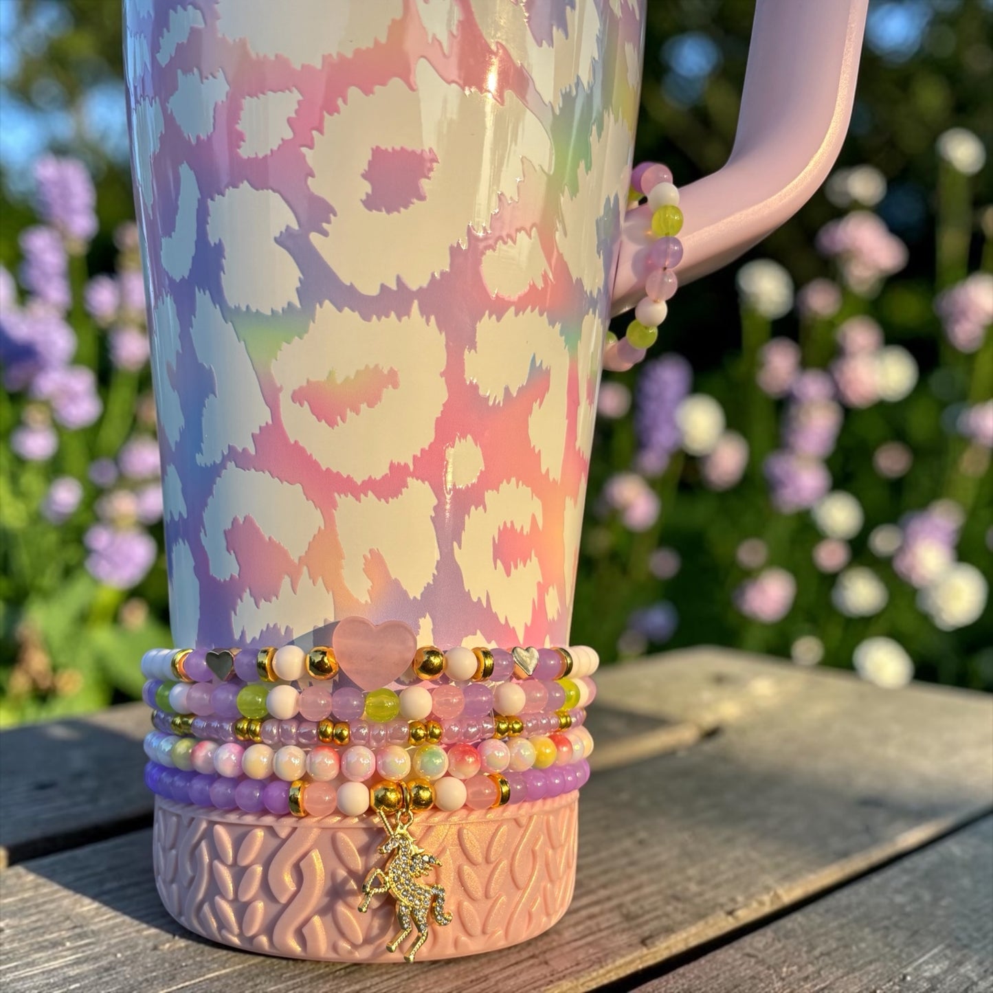 Rainbow Leopard Magnetic Handle Charm