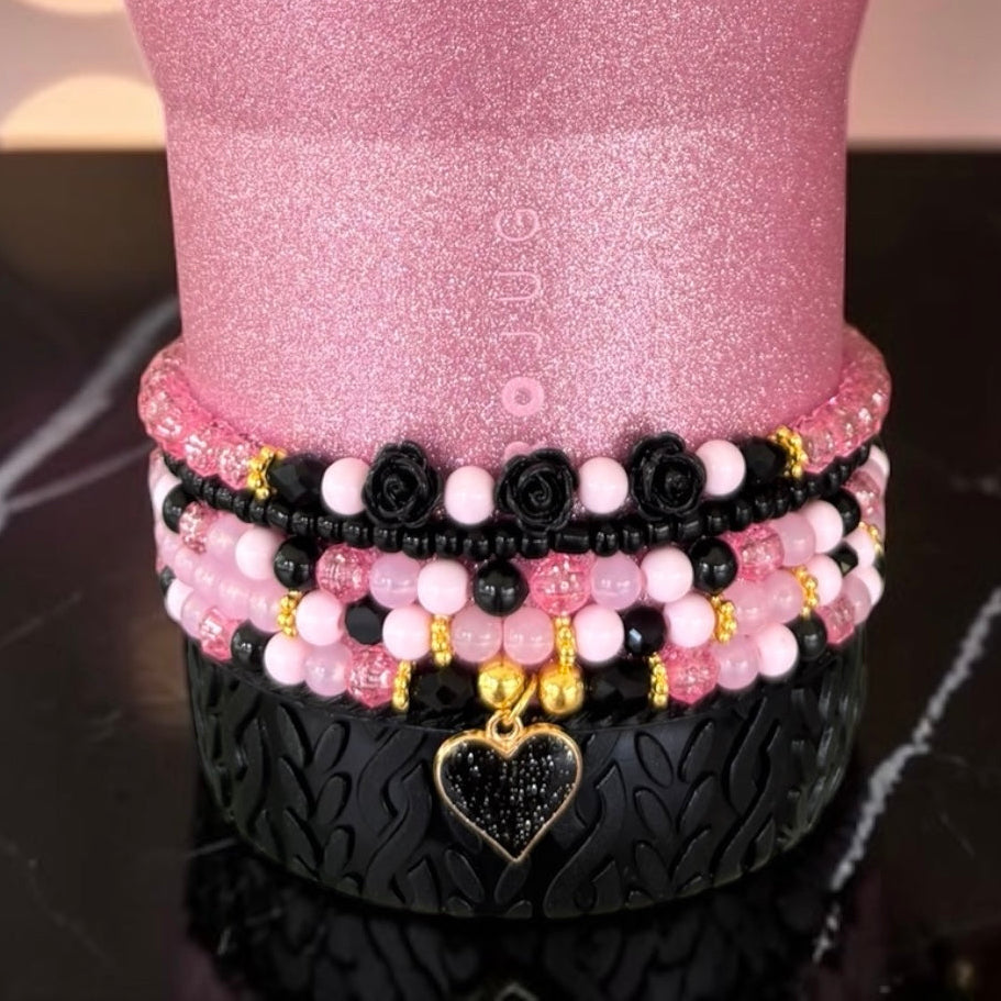 Pink Leopard Bracelets Wrist or Tumbler