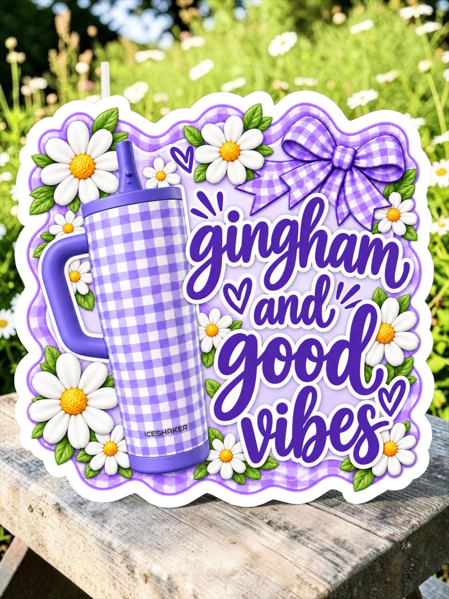 Gingham Good Vibes Magnet