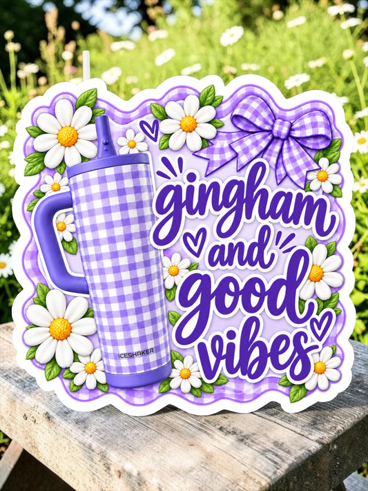 Gingham Good Vibes Magnet