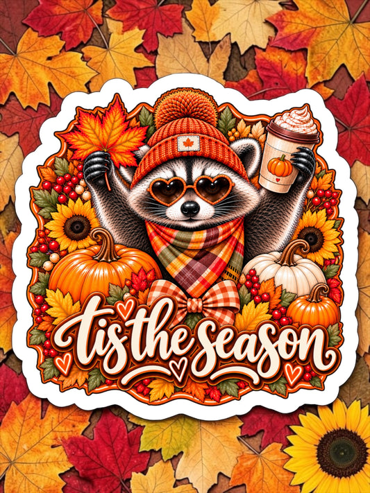 Raccoon Fall Magnet